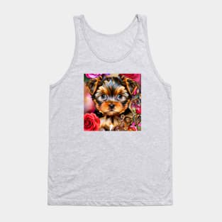 Cute Yorkie Puppy Tank Top